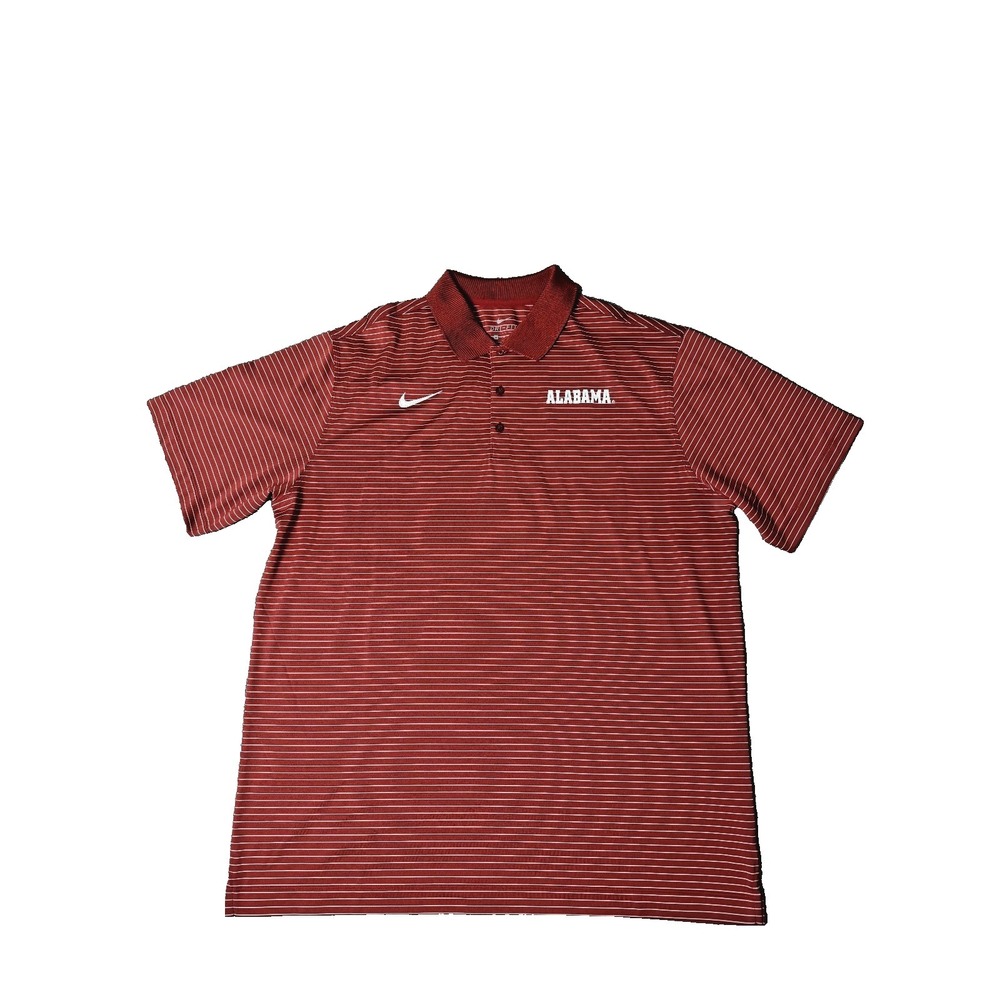 Nike Dri Fit Red University of Alabama Crimson Tide Golf Polo Men's Size XL